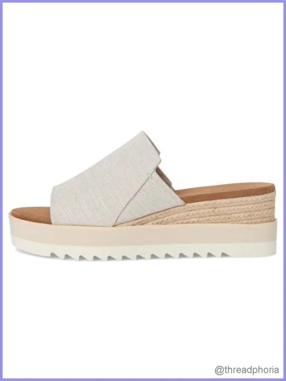 TOMS Women's Diana Mule Wedge Sandal - Textile Upper, Casual Slip-On